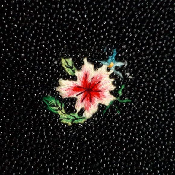 Du Val Vintage Black Beaded and Embroidered Handbag - Picture 4 of 9